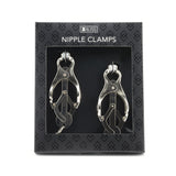 Clover Nipple Clamps with Chain - Black
