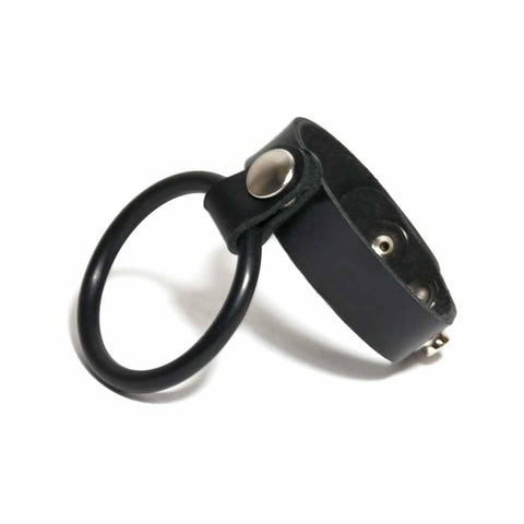 Leather and Rubber Duo Cock Ring