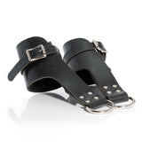 Heavy Duty Leather Suspension Cuffs with Faux Fur