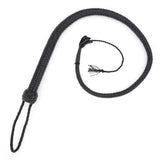 Single Tail Leather Whip – Black