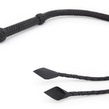Twin Tail Leather Whip – Black
